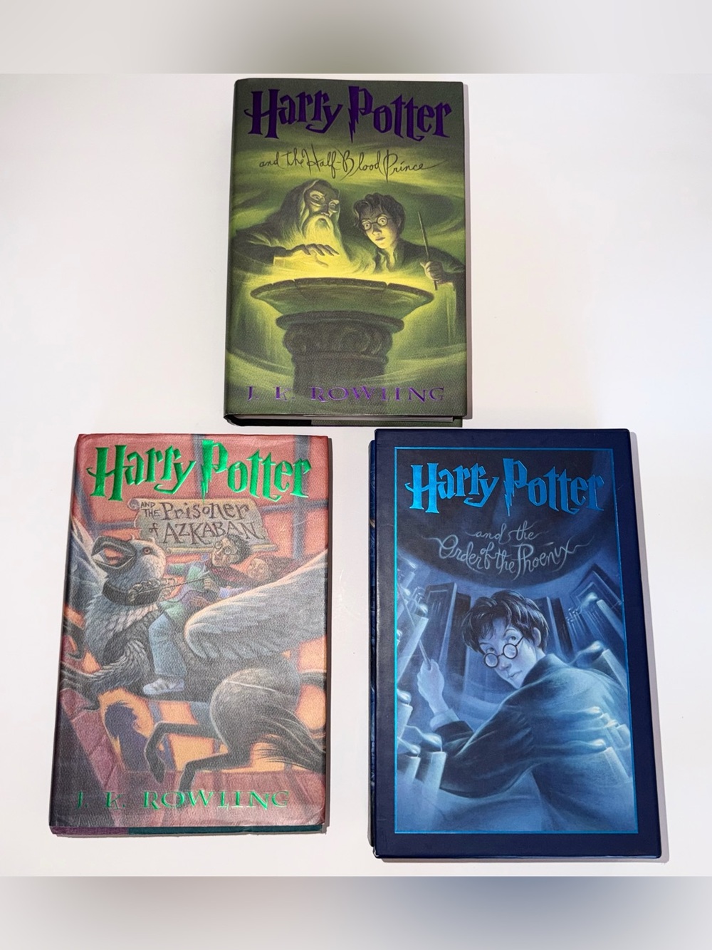 3 Harry Potter Books Half Blood Prince & Order Of The Phoenix Prisoner Of Azka..